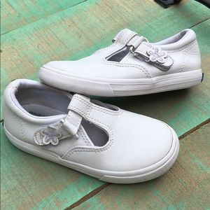 Toddler Girls Keds White Leather Size 8.5